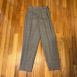 Talbots Petite Plaid Trousers With Zipper On The Side